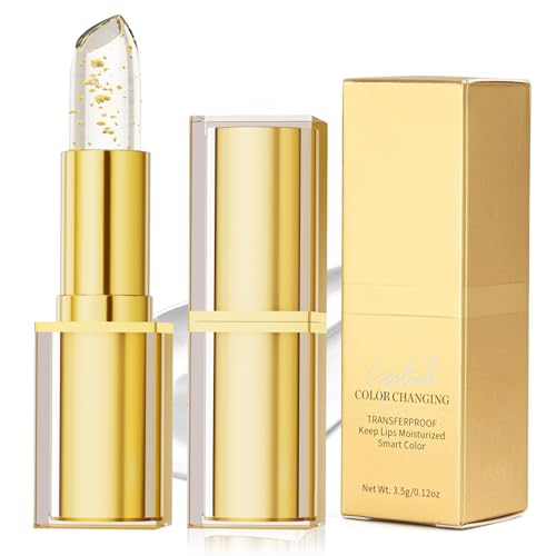 2 Stück Lippenstift ohne Farbwechsel mit Farbwechsel, magische Lippenstift, temperaturaktiviert, feuchtigkeitsspendender Lippenstift, langanhaltend, wechselt die Farbe, glänzender Lippenbalsam ohne
