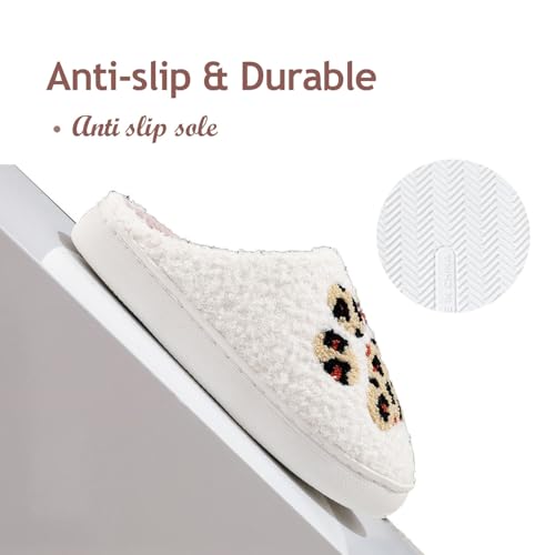 House Slippers for Women,Fuzzy Mens Slippers,Casual Slip-on Home Shoes Outdoor Indoor Warm Soft Plush Anti Slip Bedroom Shoes4
