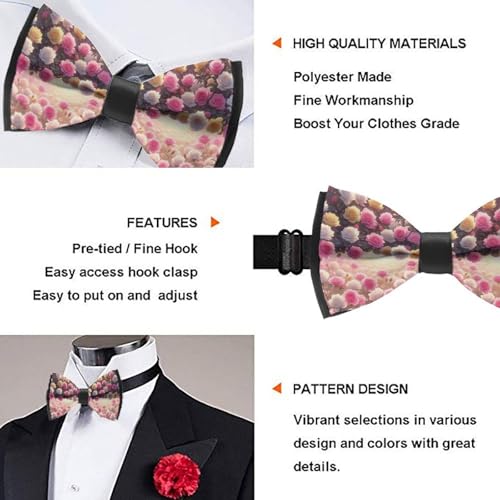 Supdreamc Elegant Wedding Bow Tie, Men’s Pre-Tied Adjustable Banquet Reception Groom Accessories3