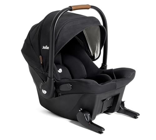 Image of Joie Mint Latch Baseless Infant Car Seat – Lightweight, Built-in Rigid Lower Anchor Attachments and Side-Impact Protection – No Base Installation Required, Travel-Friendly Design (Shale)