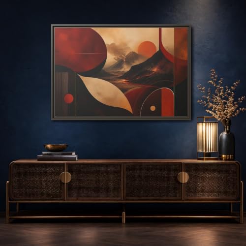 Tableau volcan orange toile 75x50cm pour habiller un mur vide - 4