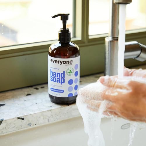 Image of Everyone Liquid Hand Soap, 12.75 Ounce (Pack of 2), Lavender and Coconut, Plant-Based Cleanser with Pure Essential Oils
