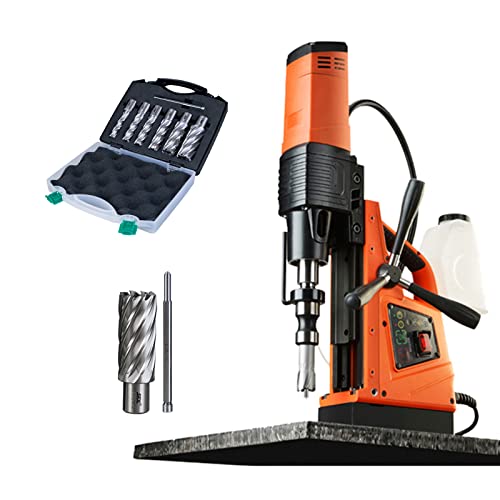 LYXC 1500W Magnetic Drill Press & M2AL HSS Annular Cutter set 6pcs 2'' Cutting Depth with 1pc Pilot Pin