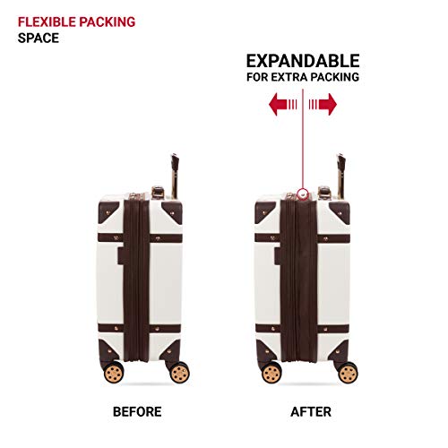 SwissGear 7739 Hardside Luggage Trunk with Spinner Wheels, White, Carry-On 19-Inch2