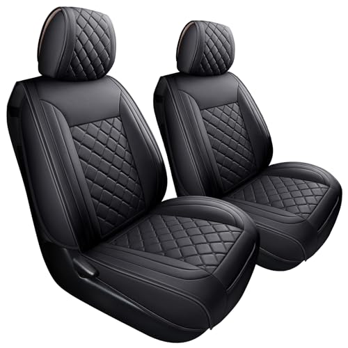 Housses de siège de voiture Tacoma en cuir noir imperméable pour pickup de 2005 à 2022