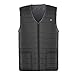 LybCvad Gilet Chauffant Électrique,Gilet Chauffant Électrique pour Hommes, Vêtements De Chauffage Chaud Thermique Gilet De Chasse De Pêche en Plein Air Veste Chauffante USB d'hiver-Noir_4XL