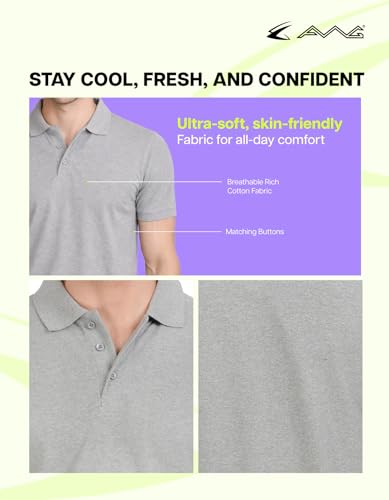 Image of AWG ALL WEATHER GEAR Cotton Rich Solid Polo Tshirt