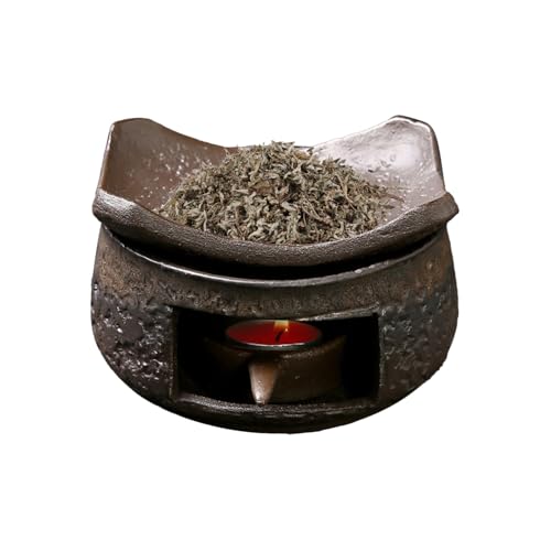 Estufa De Aromaterapia De Cerámica: Práctica Herramienta De Aromaterapia, Horno De Aromterapia De Cermica De Estilo Japonés, Quemador De De Cerámica Gruesa Hecho A Mano para Meditación Y Rela