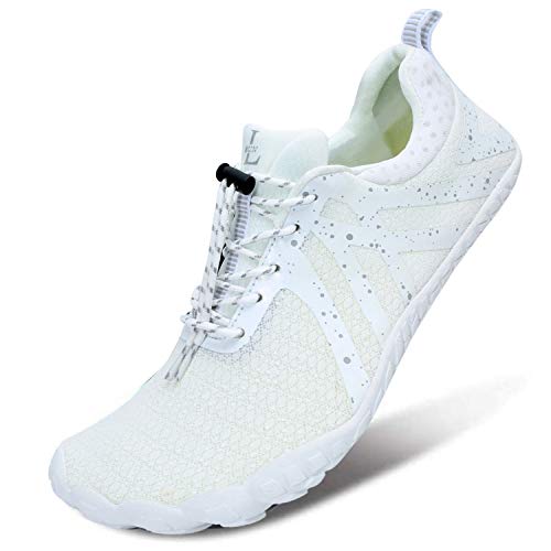 JIASUQI Zapatillas Impermeables de Caucho Hombre 41 de EE.UU. 2 Blanco