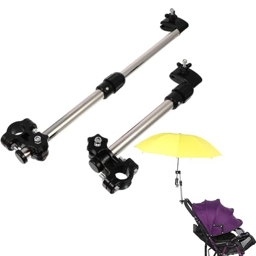 GeDiz Schirmhalter,Schirmhalter Halterung, Schirmständer Edelstahl Stretch Schirmhalter, Outdoor Sonnenschirm Schirmhalterung Babystuhl Kinderwagen Zubehör,zubehör kinderwagen,kinderwagen sonnenschirm