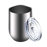 Reusable Coffee Cup, Insulated Travel Mug Vacuum Stainless Steel with Spill Proof Lid, Great for Hot & Cold Drinks - Coffee, Tea, Milk and Wine,12oz/340ml