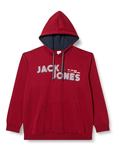 JACK&JONES PLUS JCOFRIDAY Sweat Hoody PLS Shirt à Capuche, Biking Red, 4XL Homme Cover