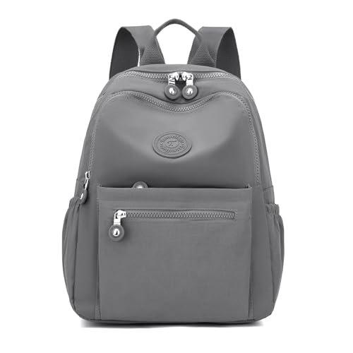 Image of Tanweibago Mini Nylon Women Backpacks,11L Small Ladies backpacks Casual Lightweight Women Shopping Travel Daypack (Gray)
