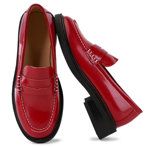 Image of Loafers for Women, Classic Penny Slip On Flat Dress Shoes