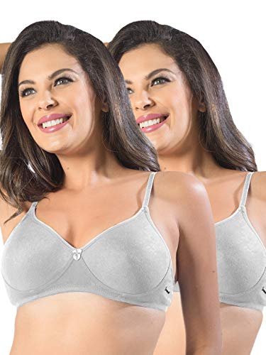 Image of SONARI Womens Non Padded Cotton Bra | Wire Free, Medium Coverage, Seamless Cups, Comfortable Polyester Cotton Blend Fabric | Adjustable Straps, Ideal for Everyday Wear - Smile