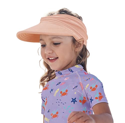 YAMEE Visière Cap Filles 4-10 Ans Été,Chapeau Enfant Protection UV,Chapeau de Plage Filles Chapeaux De Soleil,Pare-Soleil Enfants Respirant,pour Unisexe,Tennis,Golf,Course