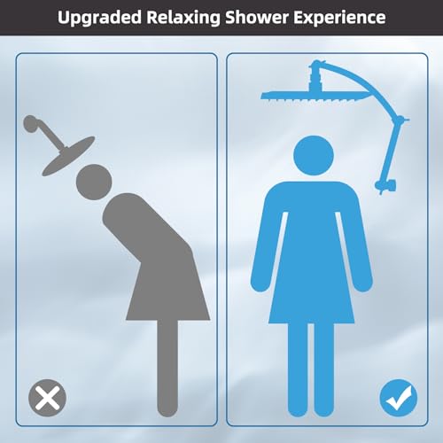 Hibbent 12'' Rain Shower Head with 16'' Extension Arm, Oil Rubbed Bronze - image 5
