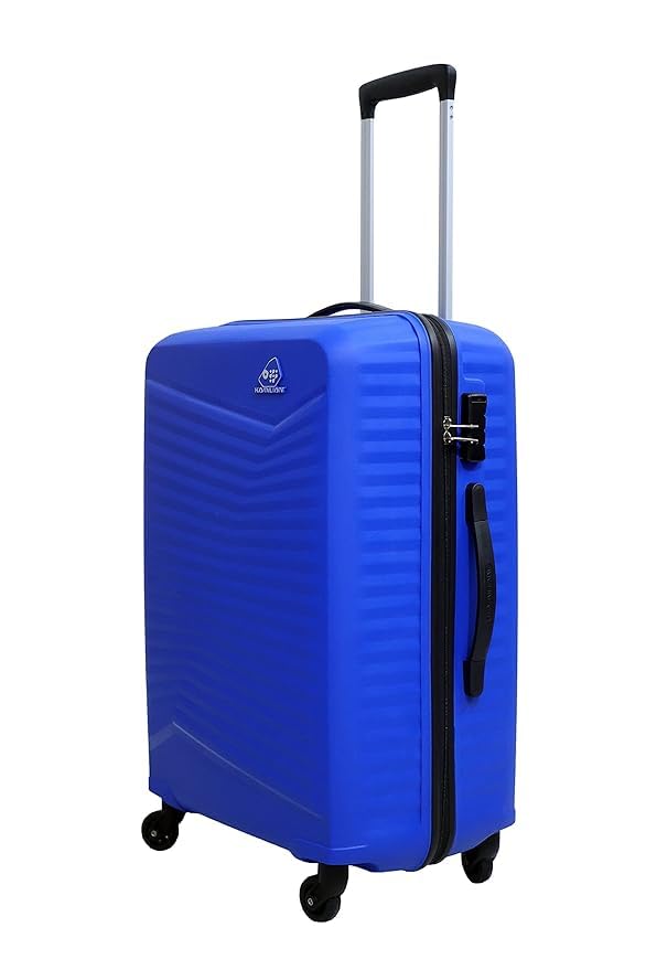 Image of American Tourister Plastic Kamiliant Polycarbonate 79 Cm 4W Hard Spinner Strolly /Luggage /Trolley Bag (Blue)