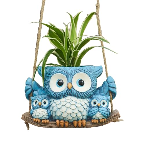Generico Vaso per Piante a Forma di Animale - Fioriera Sospesa Per Piante | Ghiera in Resina con Drenaggio per Decorazione Giardino Balcone Patio Esterno Casa Verde