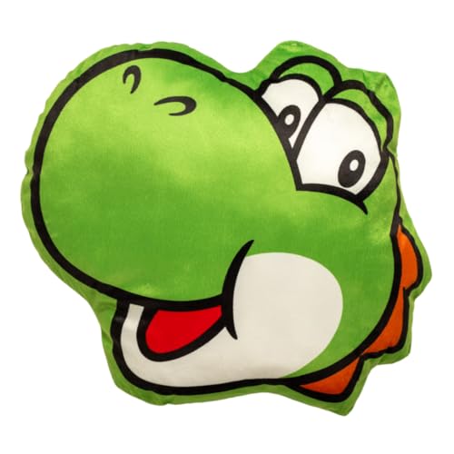 Image of Nintendo Super Mario Yoshi Gaming Bedding Super Soft Plush Decorative Pillow, One Size, (Officially Licensed Product) By Franco