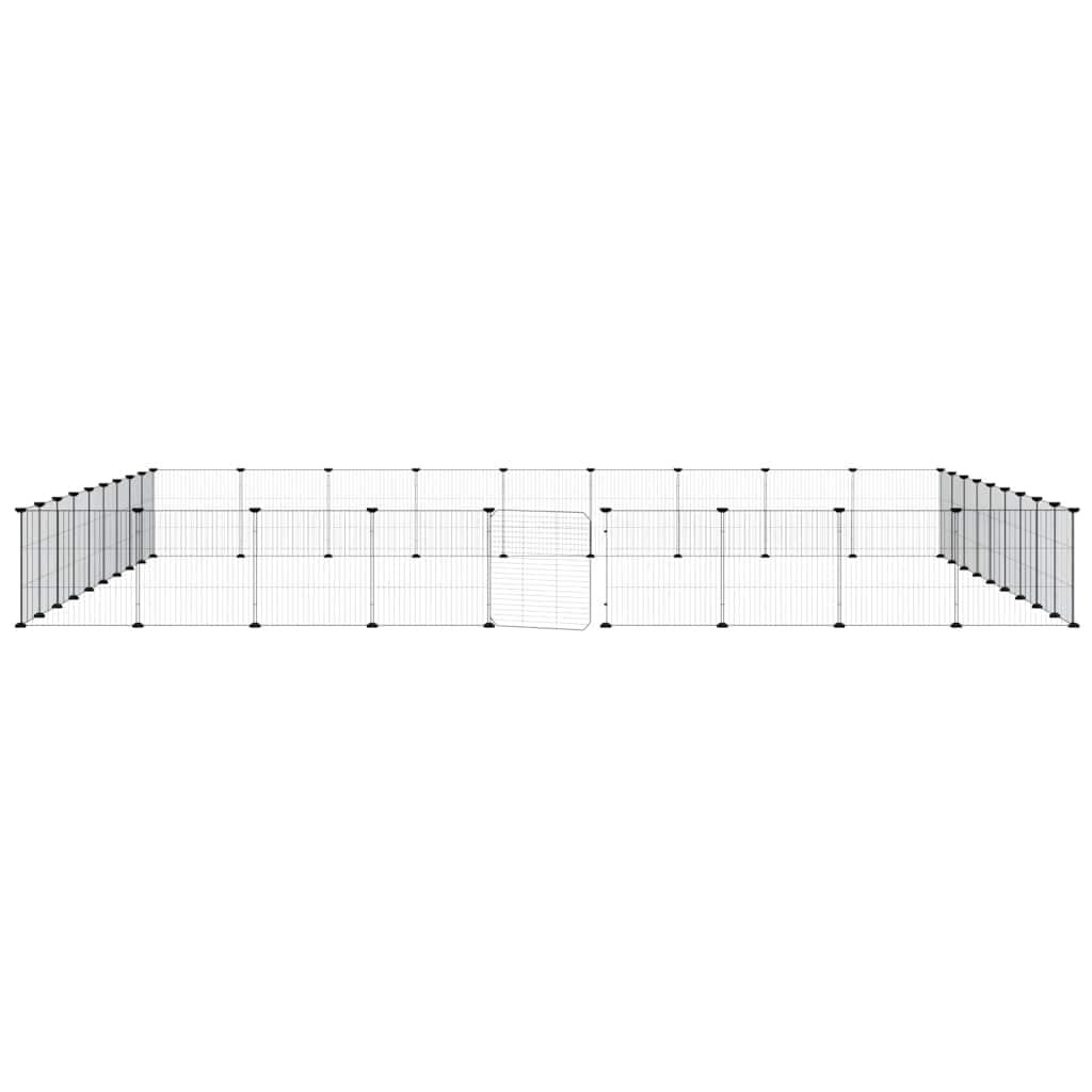 Hamster Käfig 36-teilig aus Stahl Schwarz 35x35 cm mit Tür für Meerschweinchen Kaninchen Nager Frettchen Degu Indoor Outdoor