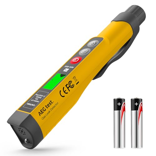 AEGTEST 1223 Gas Detector with Visual & Audible Alarm, Built-in Light, 0.5s Fast Response, Natural Gas Leak Detector to Locate Combustible Leak Sources Like Methane, Propane for Home and RV