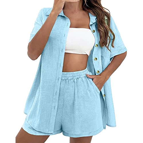 Tenue de plage en lin pour femme l'ensemble décontracté chic de vos vacances