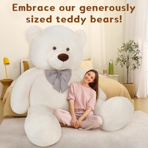 Image of MaoGoLan Giant Teddy Bear 10ft Stuffed Animal, Huge Jumbo Size 10 Feet Teddy Bear Plush, Charming and Fluffy Bear for Decorations, Celebrations,Valentines Day,Baby Shower,White