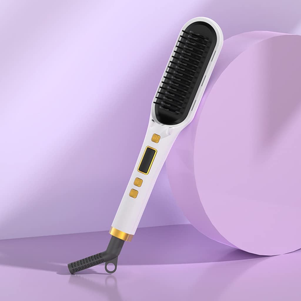 XIHQG Multifunction Hair Curler Negative Ion Hair Straight Comb Curling Electric Heating Dryer Hot Air Brush Professional Hair Tools (Color : B)