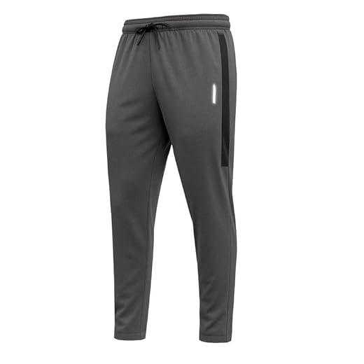 Genérico Calça Masculina Dry Fit Slim Esportiva Fitness Academia Com Bolso Lateral Tecido Reforçado (BR, Alfa, GG, Regular, Regular, Cinza)