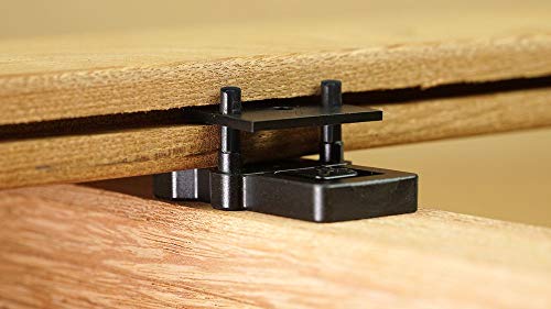 Preisvergleich Produktbild FIXINGGROUP LIGO Universal Terrassenverbinder-Set 400 Stück (inkl. Bohrschrauben) Edelstahl SCHWARZ Terrassenbefestigung (9 mm Nuttiefe) Terrassenverbinder für Holz-Unterkonstruktion