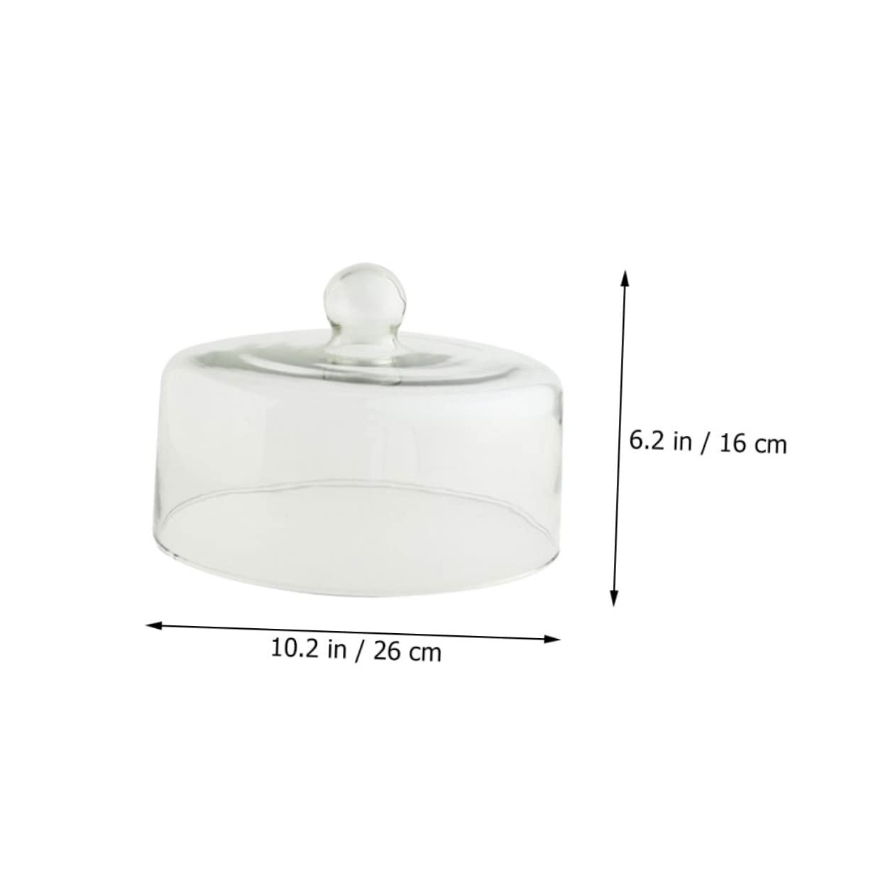 BESTYASH Cloche en Verre Transparente pour Desserts à Maison, Ronde