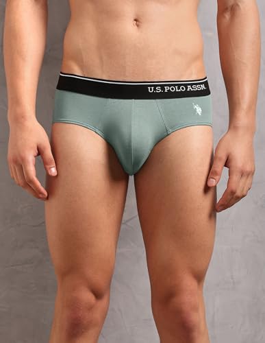 Image of U.S. Polo ASSN. Men's OEB18 Cotton Stretch Breathable Underwear Briefs - Pack of 2
