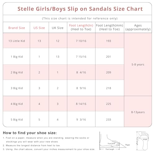 Image of Stelle Girls Double Buckle Slide Sandals Boy Slippers | Kids Summer Shoes,Shower,Beach,Pool,Slip on Clouds,Waterproof,Easy to clean