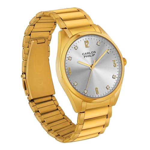 Image of Carlos Philip Axis Series Luxury Analog Watch for Men | Stainless Steel Strap | Japanese Miyota Movement | Stylish Water-Resistant Classic Timepiece