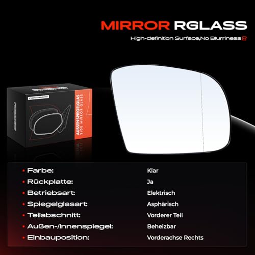 Glace rétroviseur droite pour remplacer le miroir cassé de ML63 - 4