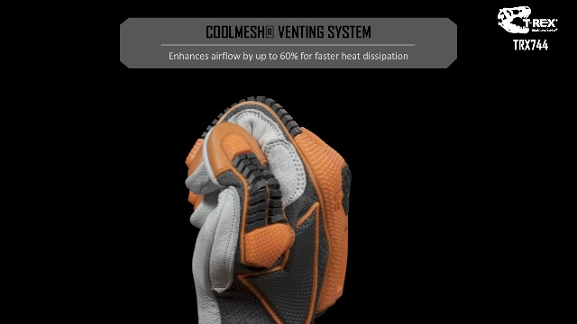 MAGID T-REX Windstorm Series CoolMesh ANSI A4 Impact Gloves, 1