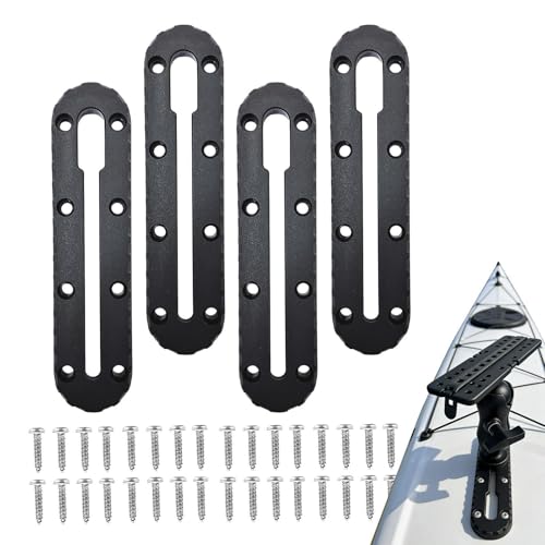 Riel para kayak universal de 4 piezas con tornillos para soporte de cañas y sondas
