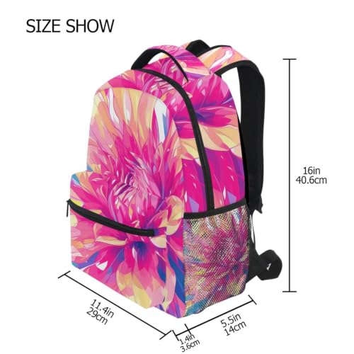 Cartable sac à dos ecole fleurs pour étudiant et voyage ado - 4