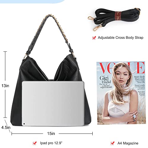 Montana West Purse Tote Bag For Women Large Hobo Bag Soft Shoulder Handbag Mwc-082Bk #TOP25