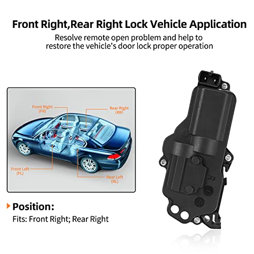 Image of SYERAL Power Door Lock Actuator Front Rear Right Passenger Side 746-162 Latch Motor Compatible with Explorer F-150 Taurus Mountaineer Sable Compatible with Lincoln Mark LT