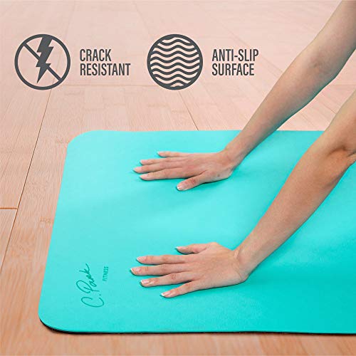 C.park Fitness Tpe Yoga Mat With Strap - 4Mm Extra Thick Yoga Mat - Double-Sided Non Slip Yoga Mat, Professional Yoga Mat For Men Women - Orange #TOP4