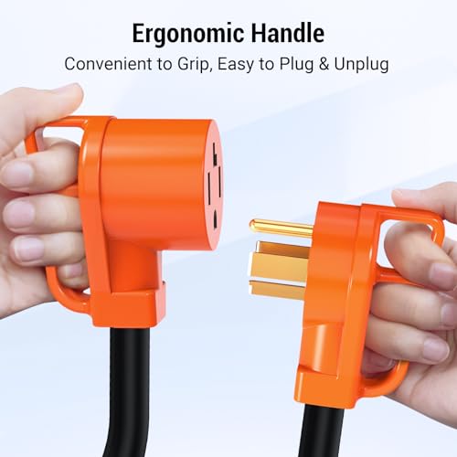 Tera Extension Cord 30 Amp for Tesla RV Dryer 25 FT: NEMA 14-30P to 14-30R UL Listed 4 Prong 125V 250V Heavy Duty with Grip Handle Cord Organizer STW EV RV Power Cord by Tera - Image 5