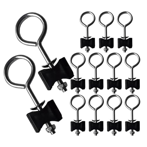 ORFOFE 12 Tornillos Metálicos Redondos para Postes de Trampolín Repuestos Resistentes para Patas de Cama Elástica Acero Inoxidable Anticorrosión Kit de 12 Piezas para Mantenimiento y