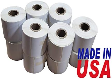 Aquos CAS Labels #8060 Scale Label Roll | Thermal Paper Product Labels | Label Rolls for CAS Printing Scales | Strong Adhesive | Smudge-Free | Made in USA (12 Rolls, #8060)