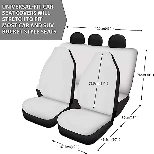 Wanyint Black Aztec Print Car Seat Cover for Women Men Full Set Steering Wheel Cover Shift Knob Handbrake Protector Coasters Head Rest Covers Universal Fit Most Cars SUV Sedan by Wanyint - Image 3