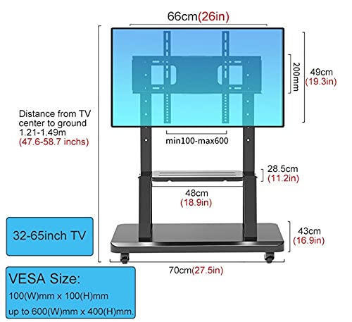 Soporte móvil universal para TV de 32 a 65 pulgadas miniatura 5
