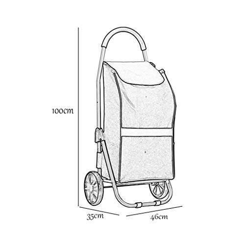 2,3 Kg Leichter, Strapazierfähiger Einkaufstrolley Aus Oxford-Stoff, Zusammenklappbar, Tragbarer Einkaufswagen Aus… – Bild 3