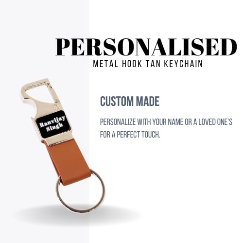 Image of Personalized Keychain with Name Engraved I Metal Key Ring I Trendy Stylish Customized Keychains for Men, Husband, Boyfriends, Brother, Dad, Home, Office, Car & Bike