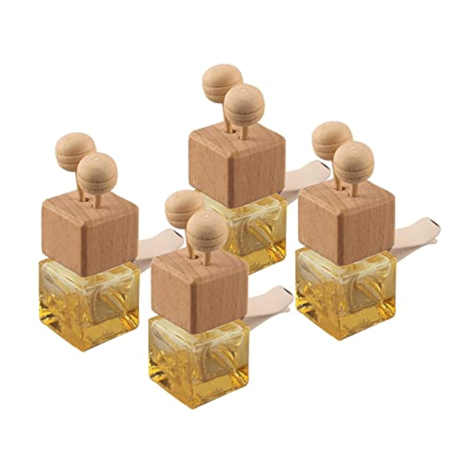 Car Aromatherapy Diffuser Bottles, 4-Piece Set